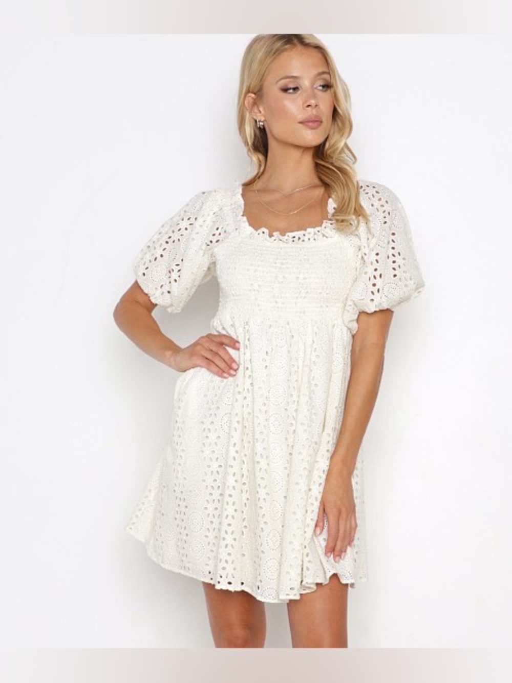 Cleobella | Luca Mini Dress Cream, Small